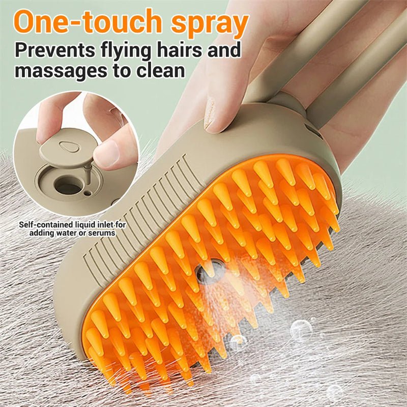 3-in-1 Electric Steam Pet Grooming Brush - Valence & Co.