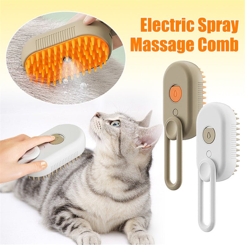 3-in-1 Electric Steam Pet Grooming Brush - Valence & Co.