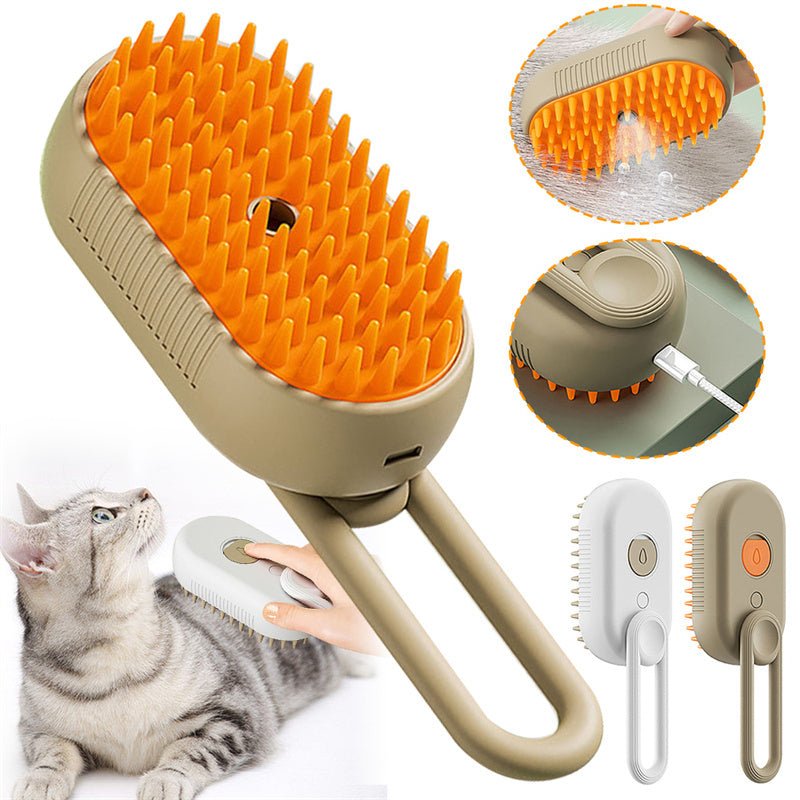 3-in-1 Electric Steam Pet Grooming Brush - Valence & Co.