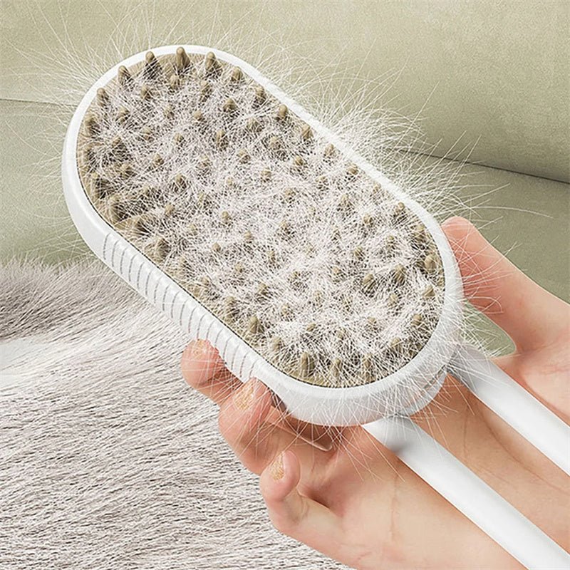 3-in-1 Electric Steam Pet Grooming Brush - Valence & Co.