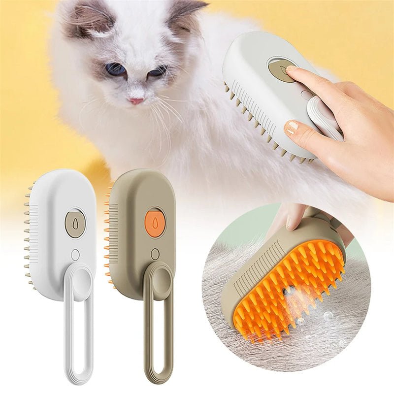 3-in-1 Electric Steam Pet Grooming Brush - Valence & Co.