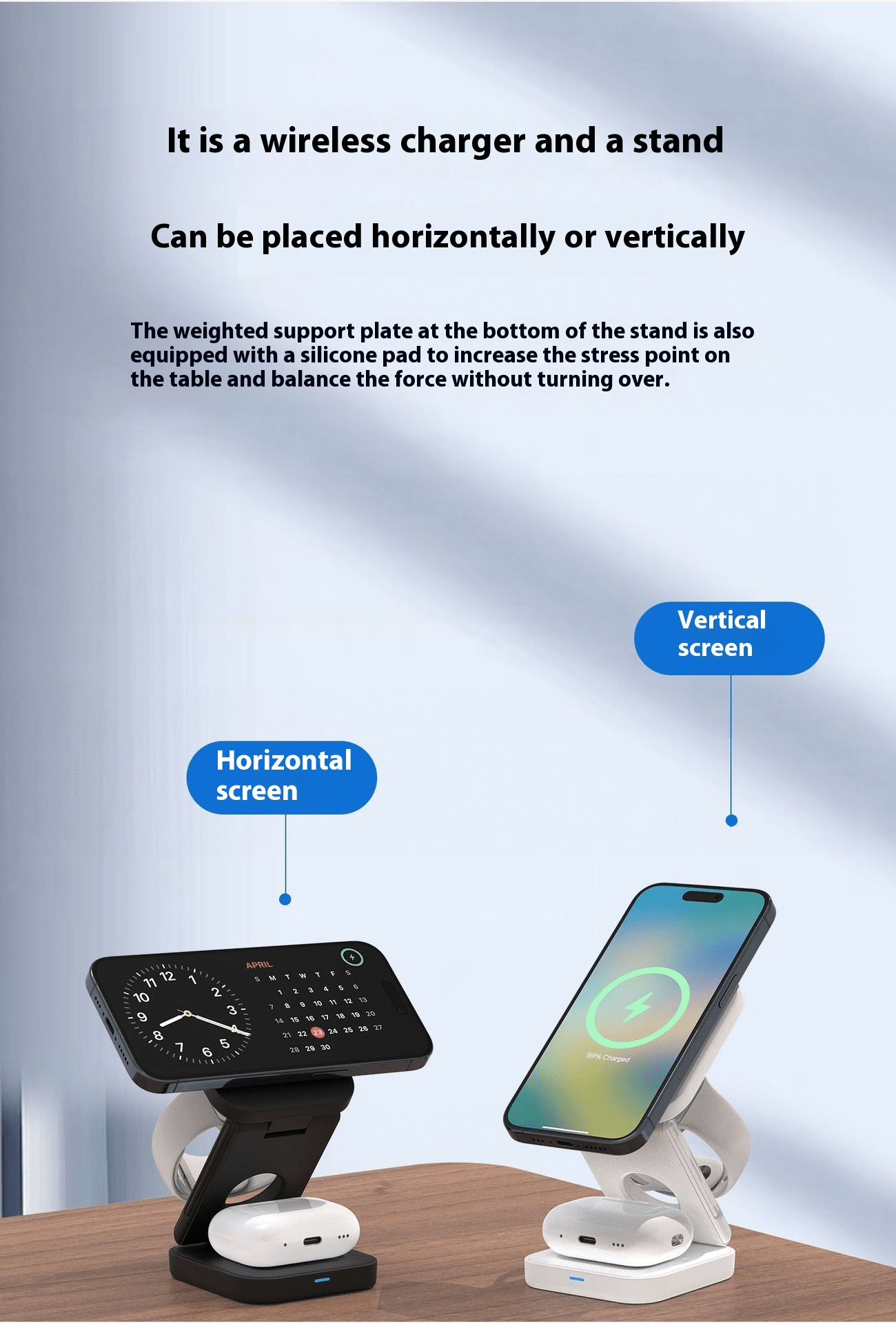 3 IN 1 FOLDABLE WIRELESS CHARGER - Valence & Co.