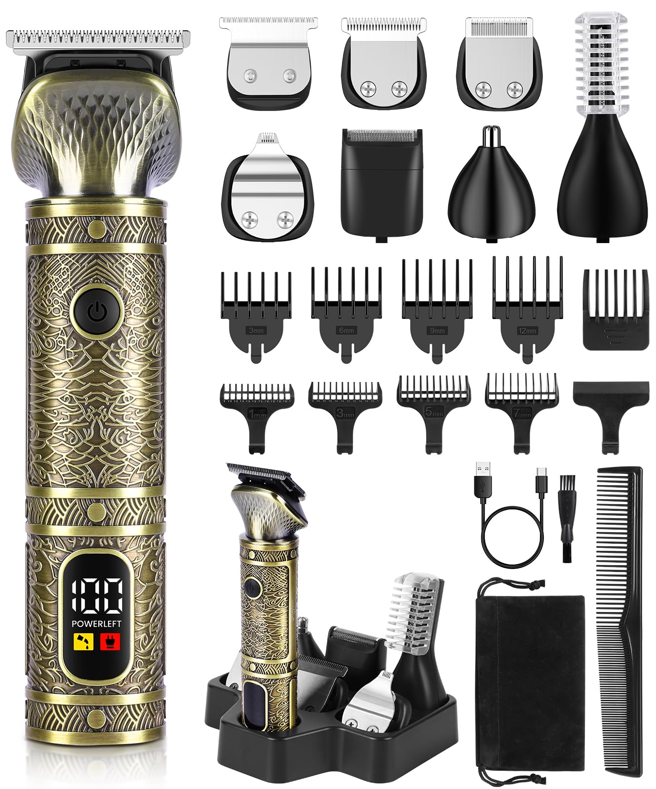 Brightup 7-in-1 Beard & Hair Trimmer Kit for Men - Valence & Co.