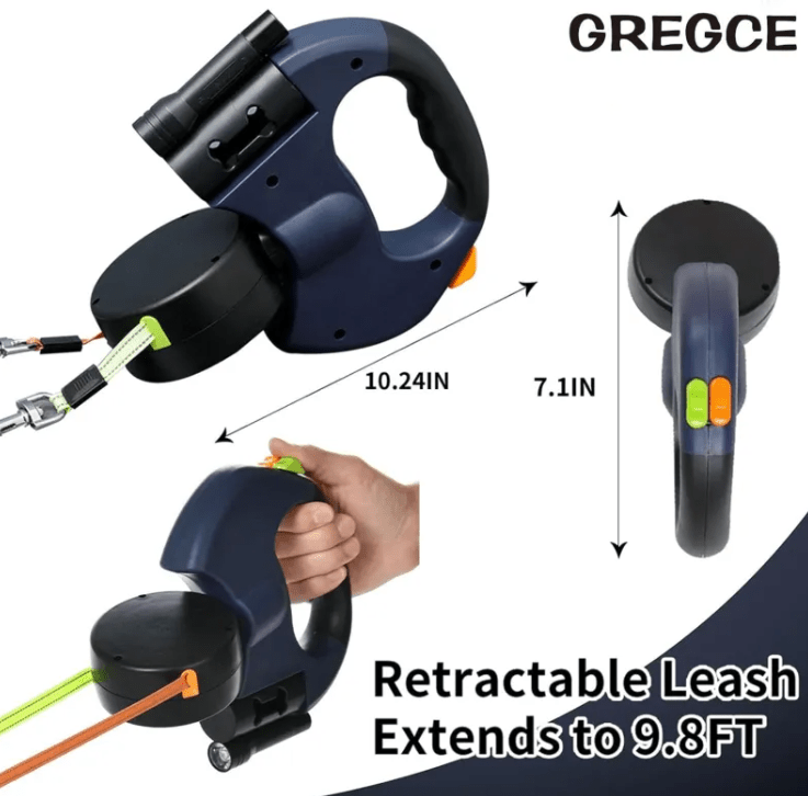 Dual Retractable Dog Leash - Valence & Co.