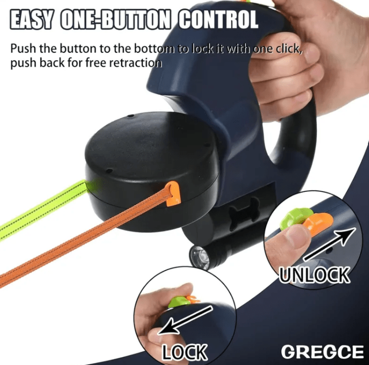 Dual Retractable Dog Leash - Valence & Co.