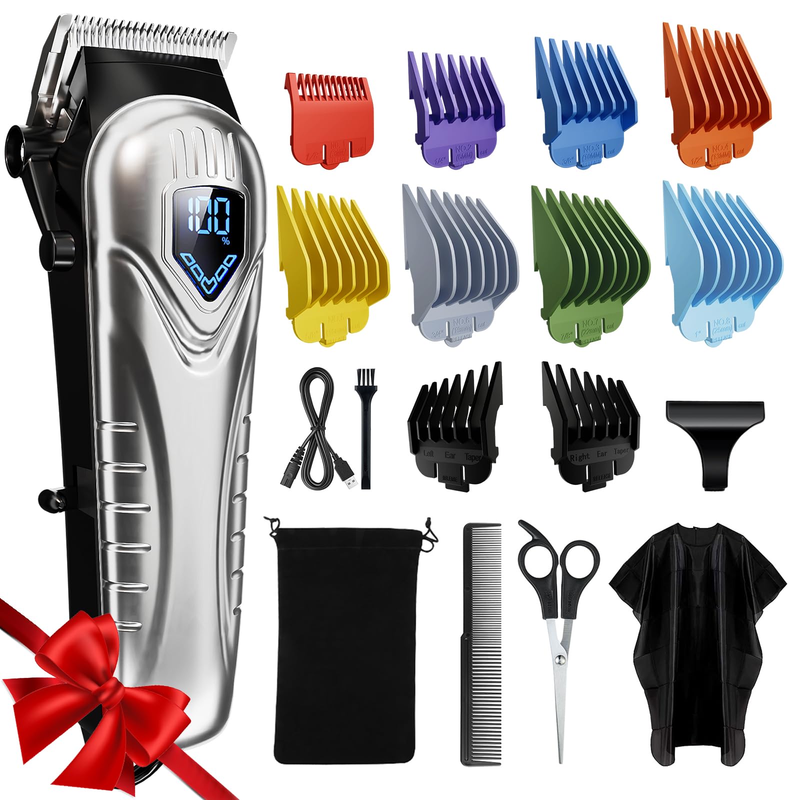 Hair Clippers Cordless Hair & Beard Trimmer Kit with LED Display - Valence & Co.