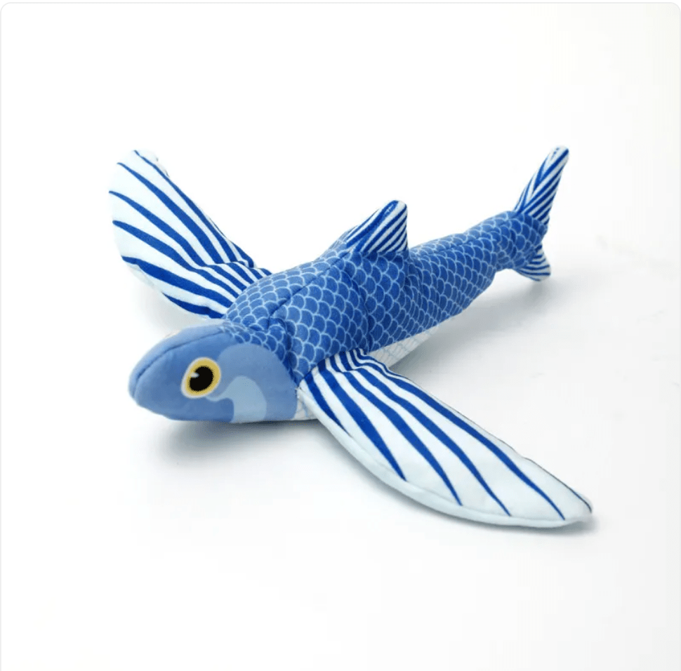 Interactive Plush Pet Toy - Sound & Motion Jumping Fish or Flapping Bird - Valence & Co.