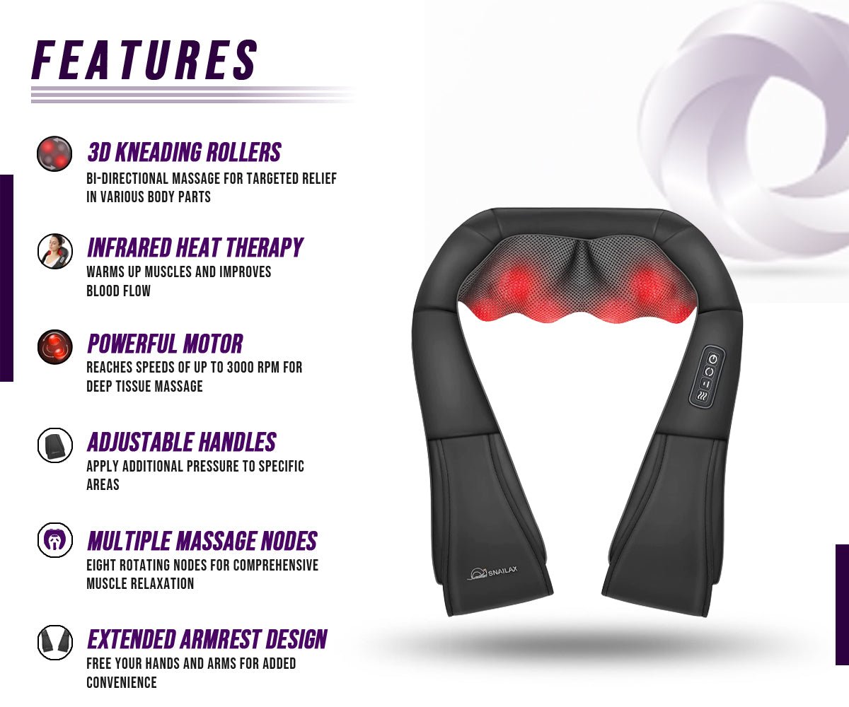 Neck and Shoulder Massager w/Heat - Valence & Co.
