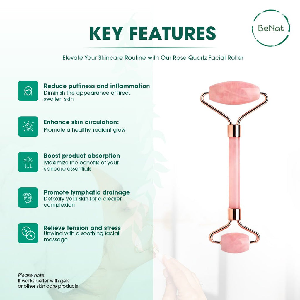 Rose Quartz Face Roller - Valence & Co.