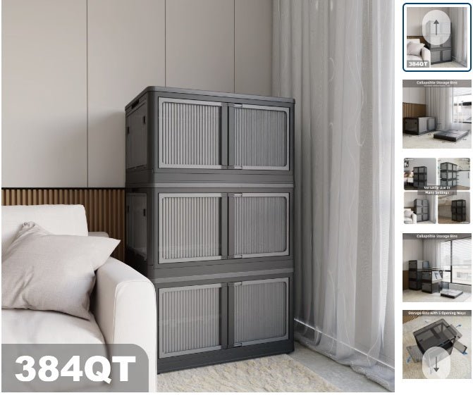 Transparent Stackable Storage Bins - Valence & Co.